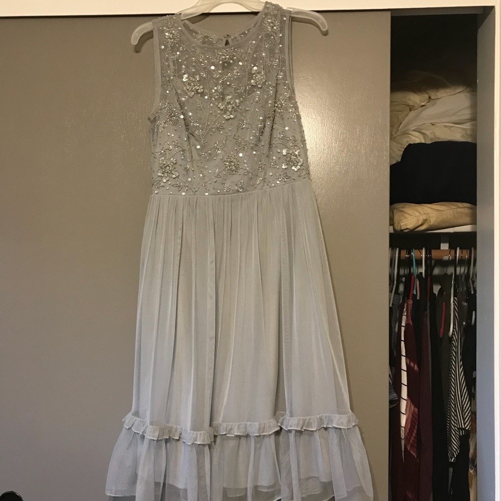 Adrianna Papell embellished tulle dress